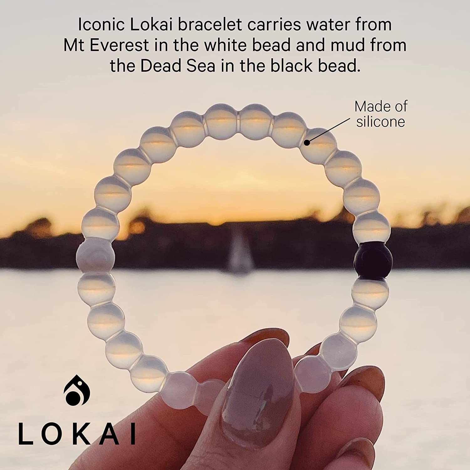 Lokai Classic Beaded Bracelet for Women & Men - Silicone Jewelry Fashion Bracelet Slides-On for Comfortable Fit - Image 2